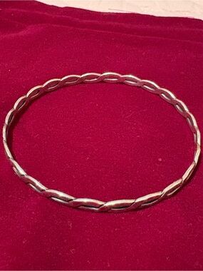 James Avery Twisted Silver Bangle Bracelet